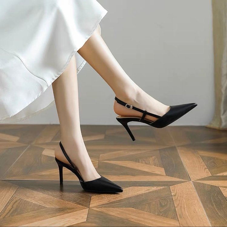 Damen Elegante Slingback Pumps mit spitzem Zehenbereich W&W Mode