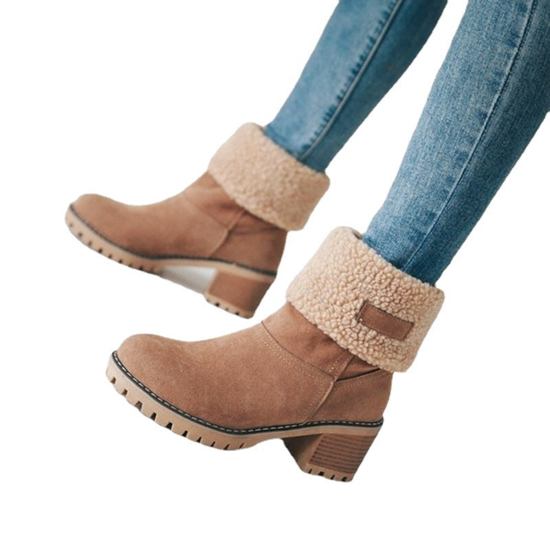 Damen Bequeme Stiefeletten mit wärmendem Futter WW