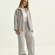 Damen Sportliche Fleece-Jacke mit hohem Kragen WW