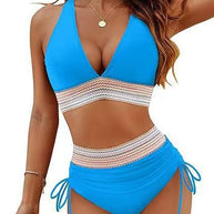 Damen Bikinis mit hoch tailliertem Schnitt und modischen Details WW