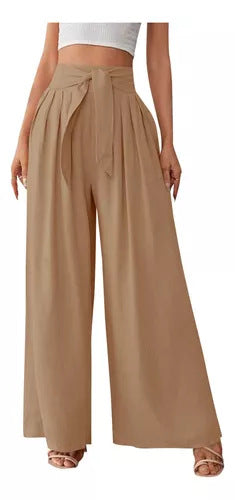 Damen Weite Hose mit hohen Bundfalten WW