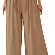 Damen Weite Hose mit hohen Bundfalten WW