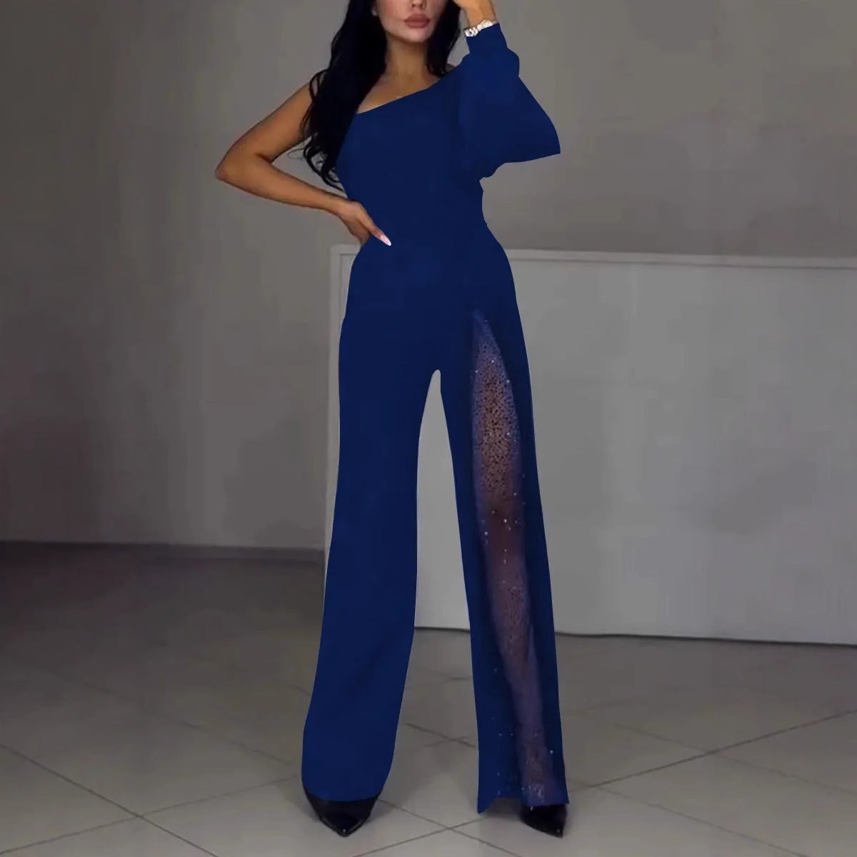 WW | Sexy einseitiger High-Slit-Jumpsuit