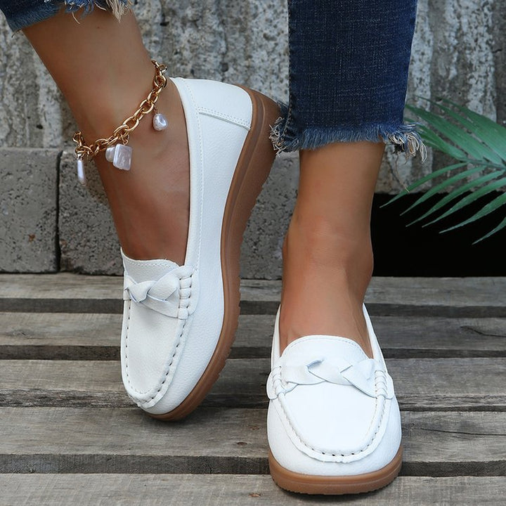 Damen Mokassins mit stilvoller Schleifenapplikation und rutschfester Sohle W&W Mode