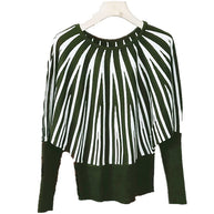 Damen Pullover mit modernem Streifenmuster und lässigem Schnitt WW