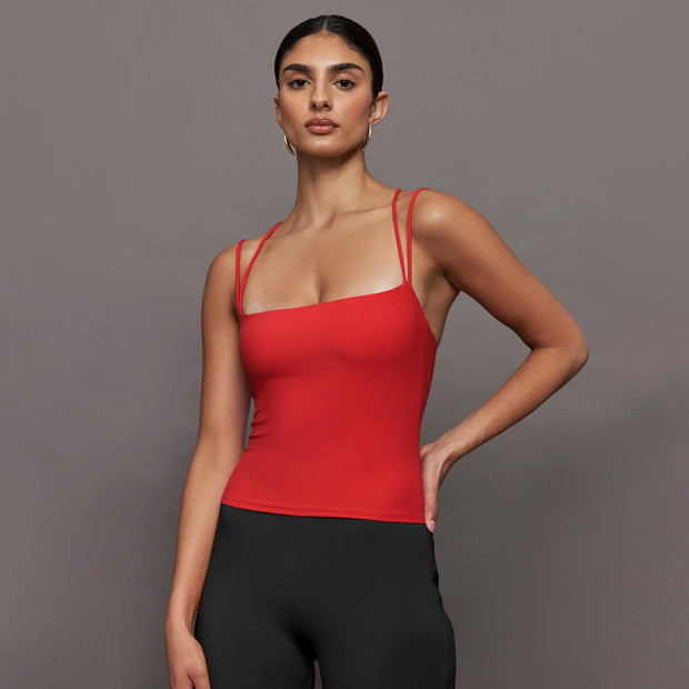 Damen Spaghettiträger Top mit eleganter Silhouette und figurformendem Schnitt WW