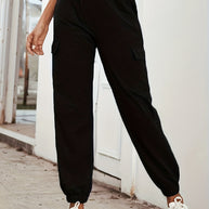 Damen Cargo-Hose mit elastischem Bund und praktischen Seitentaschen WW