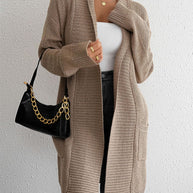 Damen Strickjacke mit offener Vorderseite und lässigem Schnitt WW