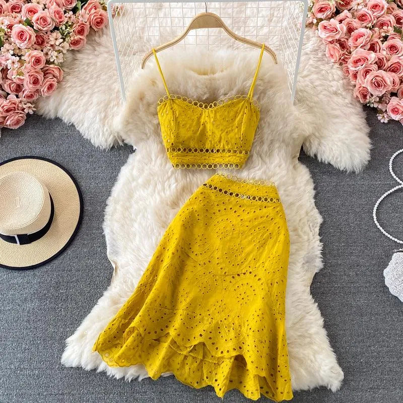 WW | Top and skirt with ruffles