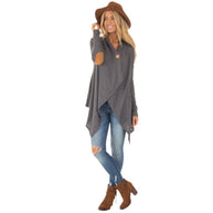 Damen Wickeljacke mit asymmetrischem Schnitt und Lederakzenten WW