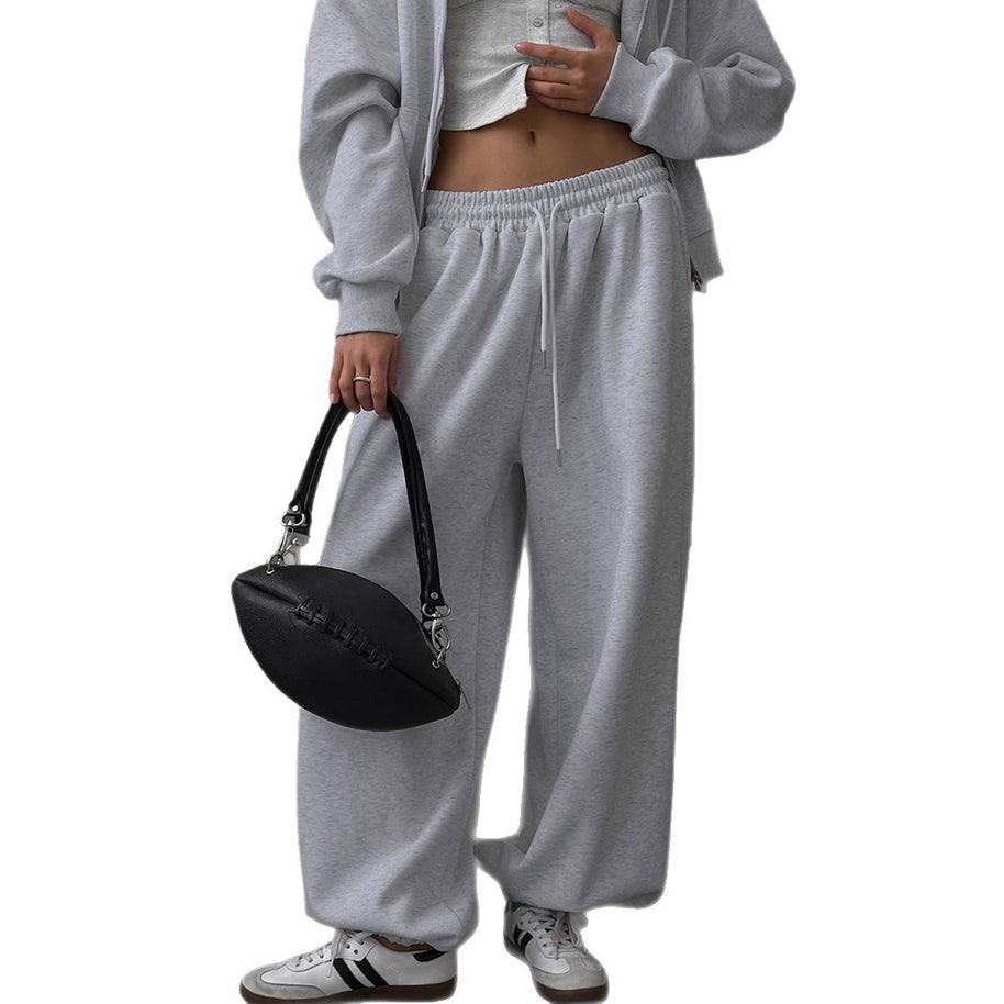 Damen Bequemes Oversized-Lounge-Set mit Kapuze und elastischem Bund WW