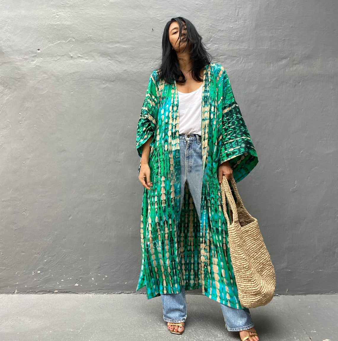 Damen Kaftan Kleid WW