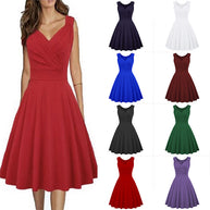 Damen A-Linien Kleid mit elegantem Wickeldesign und taillierter Silhouette WW