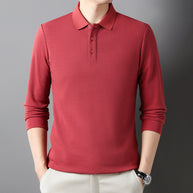 Herren Langarm-Polo mit edler Struktur und bequemer Passform WW