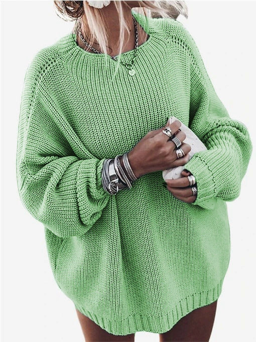 Damen Oversized Strickpullover WW