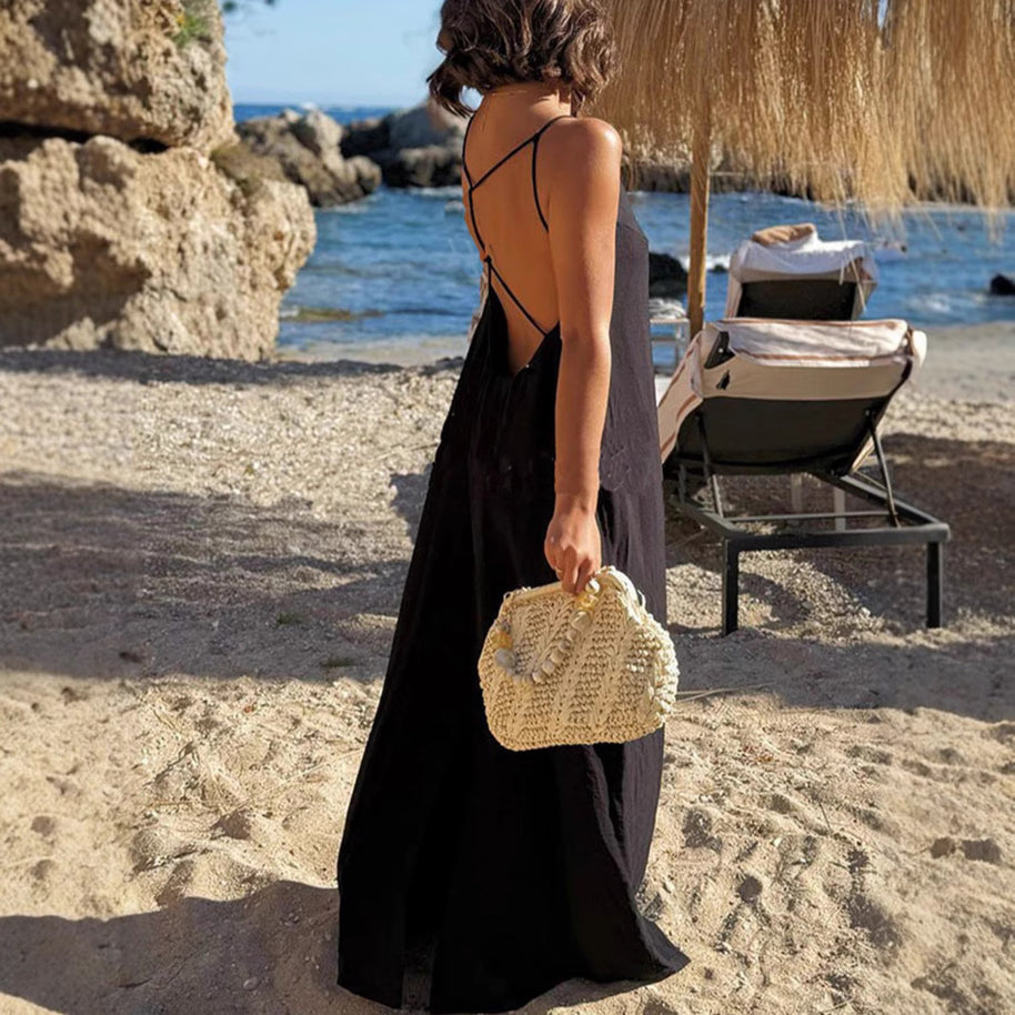 Damen Strandkleid mit Rückenausschnitt WW