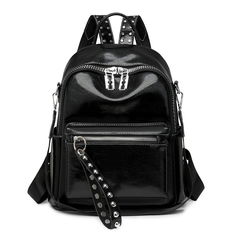 WW | Rucksack - Silber - Hochwertiges Leder mit Polyester-Futter