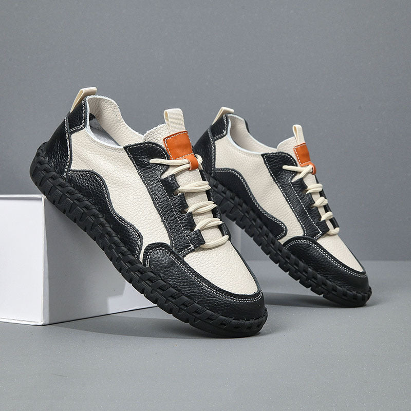 Herren Freizeit Leder Sneakers WW