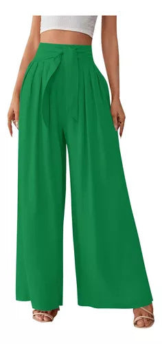 Damen Weite Hose mit hohen Bundfalten WW