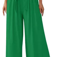 Damen Weite Hose mit hohen Bundfalten WW