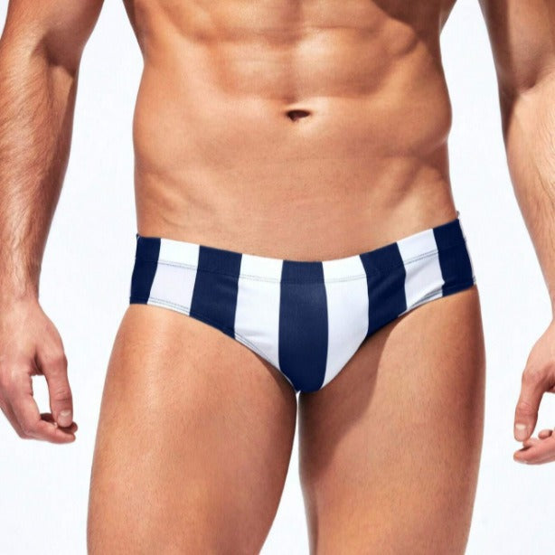 Herren Badehose mit breitem Streifenmuster WW