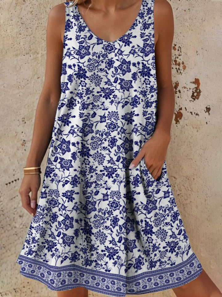 Damen Freizeitkleid mit lässigem Schnitt und floralem Design W&W Mode
