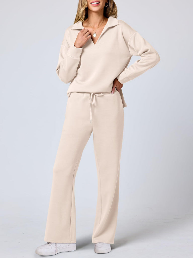 Damen Lässiges Ensemble aus Pullover und Jogginghose WW
