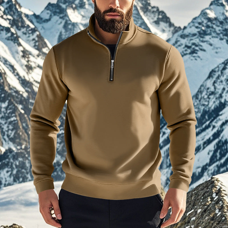 W&W Mode | Bequemer Fleecehalbzipper Für Männer