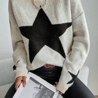 Damen Pullover mit Sternenmotiv WW