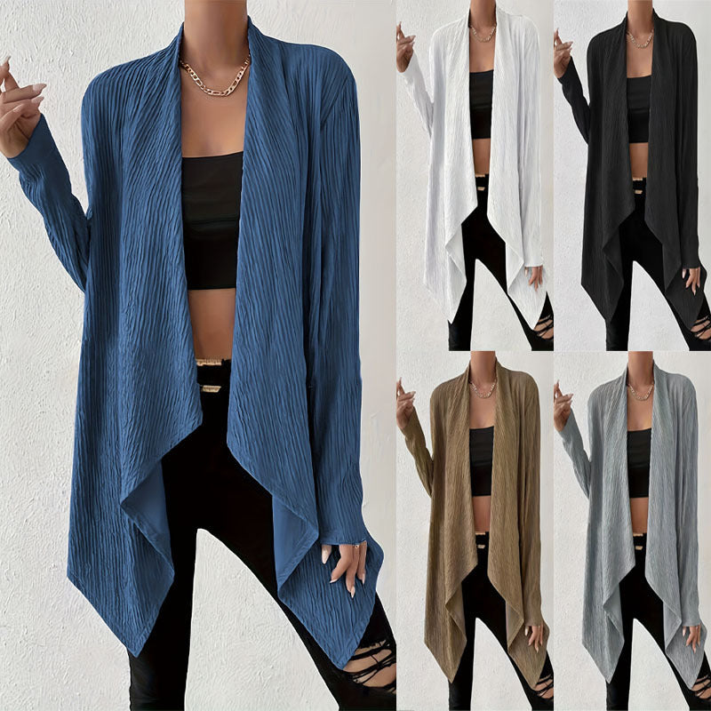 Damen Wickeljacke im lässigen Stil mit strukturiertem Design WW