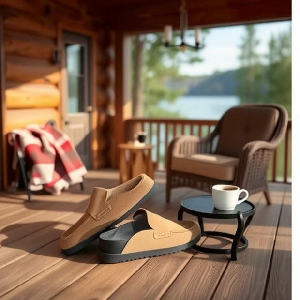 Damen Slipper mit weichem Wildleder und anatomischer Fußbettung WW