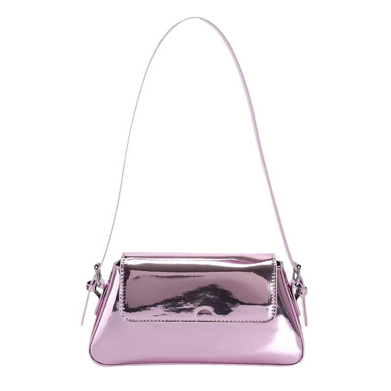 Damen Sleek Metallische Clutch Tasche WW