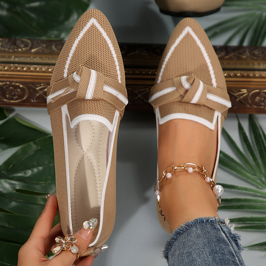 Damen Slip-On Mokassins mit elegantem Knoten-Detail WW