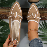 Damen Slip-On Mokassins mit elegantem Knoten-Detail WW