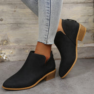 Damen Ankle Boots mit elegantem Reißverschluss und komfortablem Blockabsatz WW