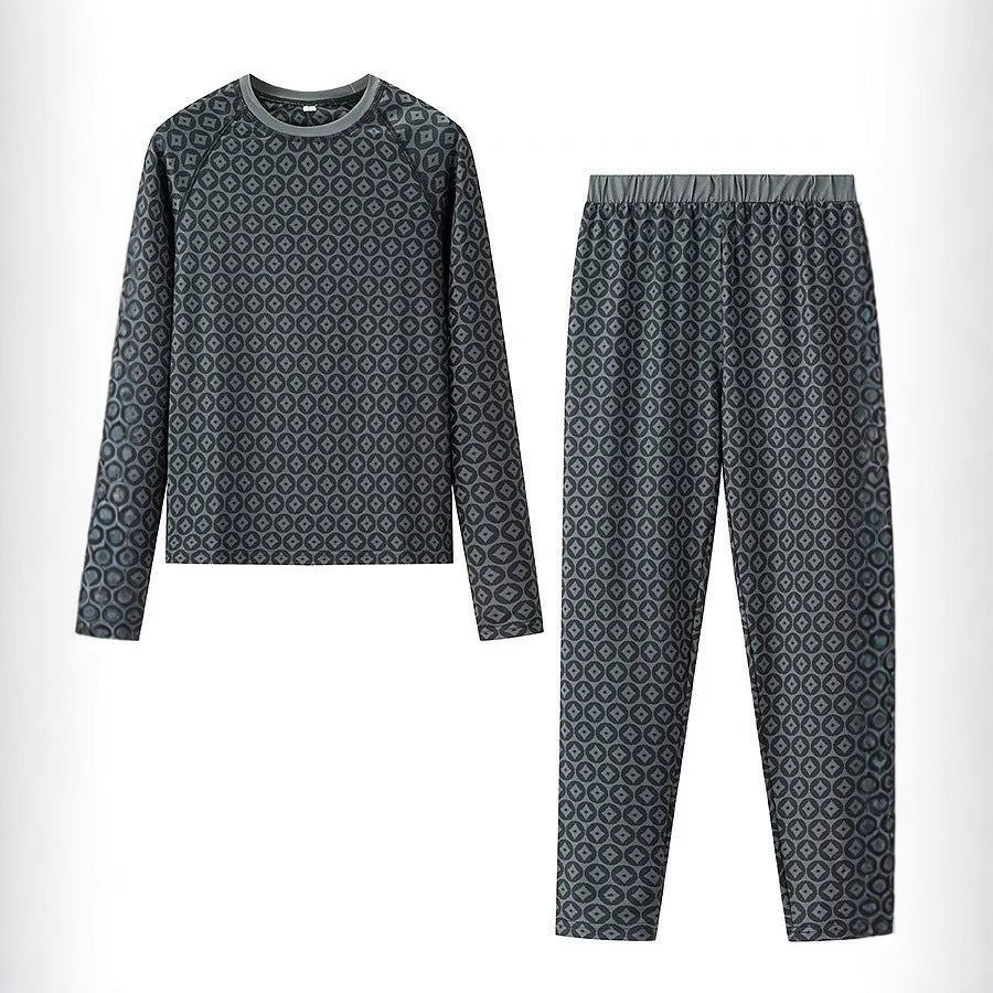 Damen Pyjama-Set aus weichem Jersey mit modernem Muster WW