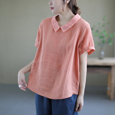 W&W Mode | Leinen Vintage Bluse für Damen - Stilvolle und Bequeme Bluse