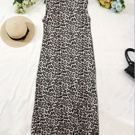 Damen Maxikleid mit modernem Leo-Print und praktischen Taschen WW