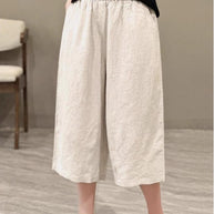 Damen Relaxed Fit Leinen Culotte Shorts WW