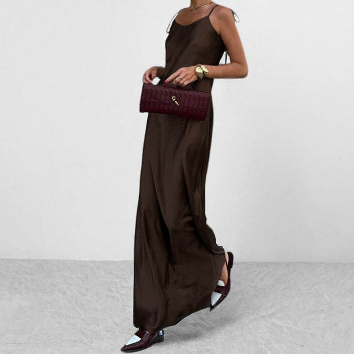 Damen Maxikleid mit verstellbaren Trägern W&W Mode