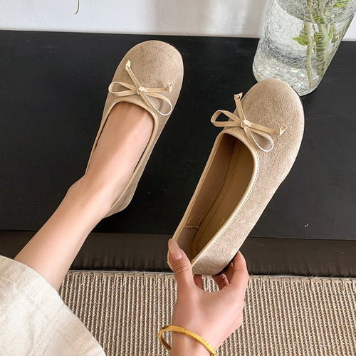 Damen Ballerinas mit schickem Schleifen-Akzent und weichem Obermaterial W&W