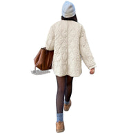 Damen Steppjacke mit großen Taschen und Rundhalsausschnitt WW