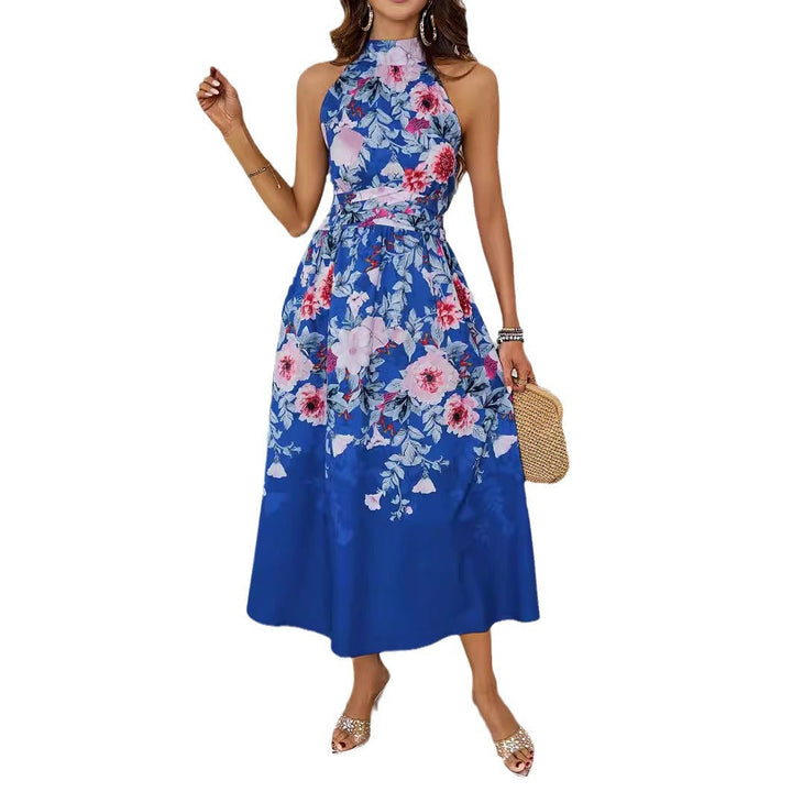 Damen Midi-Kleid mit Blumenmuster und asymmetrischem Saum W&W Mode