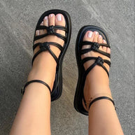 Damen Sandalen mit innovativem Knoten-Design und rutschfester Sohle WW