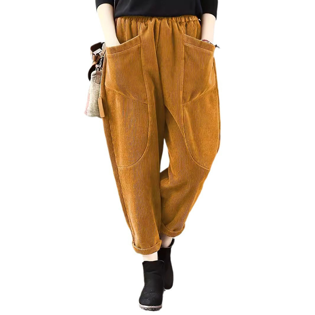 Damen Bequeme Cordhosen mit großzügigen Taschen WW