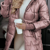 Damen Steppparka mit Kapuze und praktischen Taschen WW