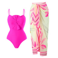 Damen Badeanzug mit elegantem Wickelrock WW