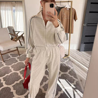 Damen Sportlicher Trend-Hoodie und Jogger Set WW