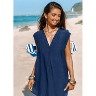 Damen Strandkleid mit leichter, luftiger Baumwolle WW