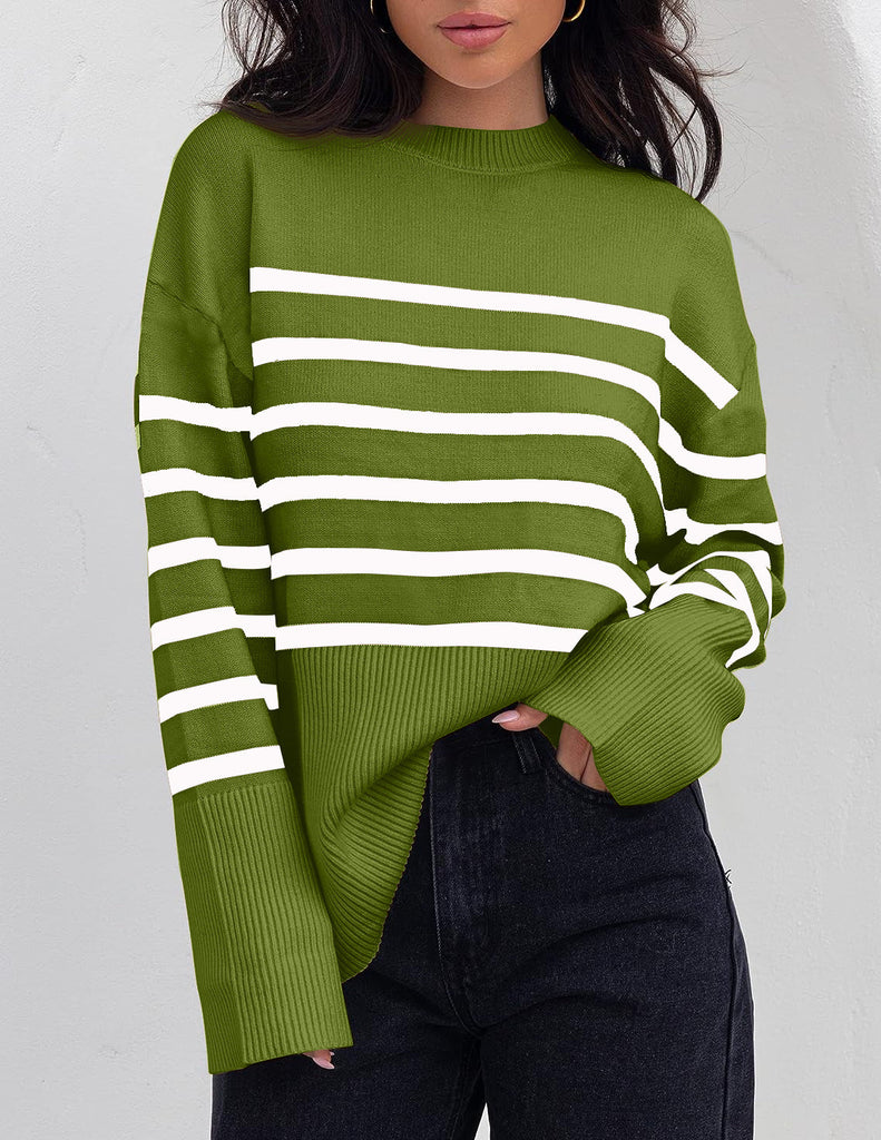 WW | Lässig, Modischer Gestreifter Pullover